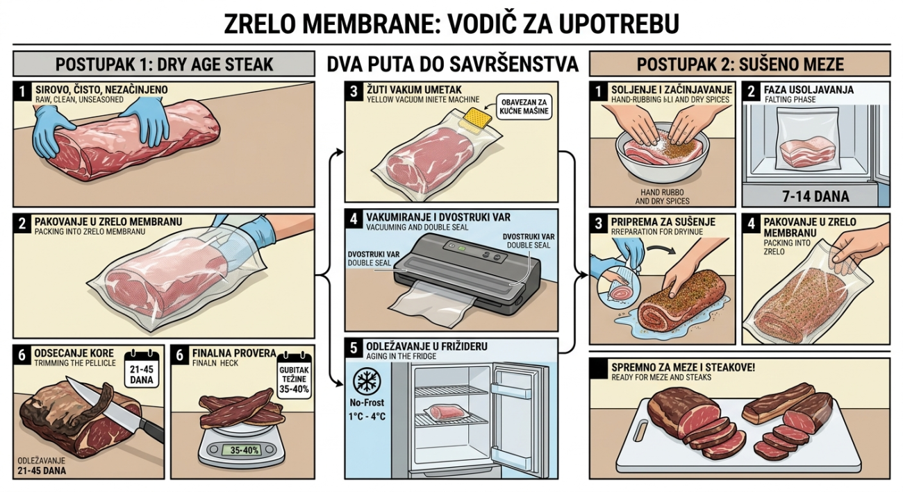 ZRELO membrane i sušenje mesa kod kuće 4 zrelo membrana